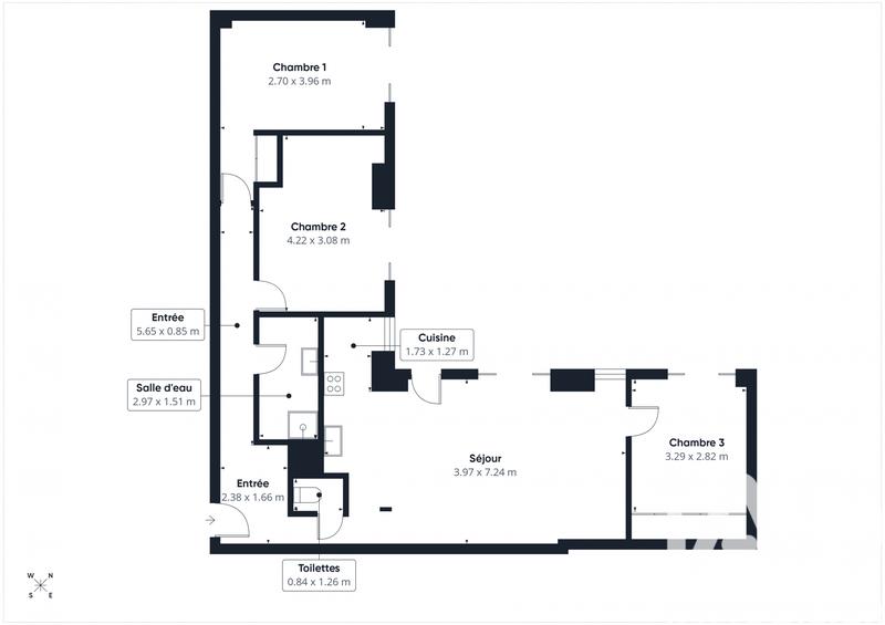Appartement - 79 m² - 4 pièces