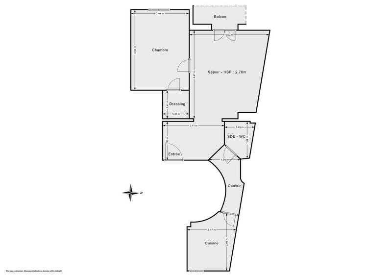 Appartement - 46 m² - 2 pièces