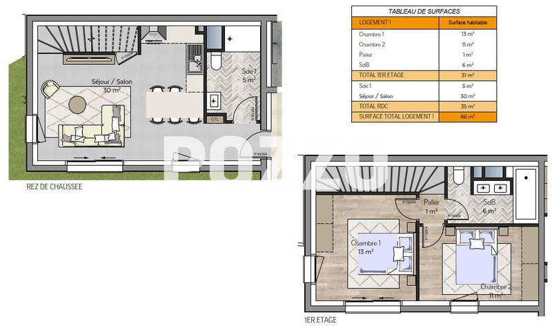 Appartement - 94 m² - 4 pièces