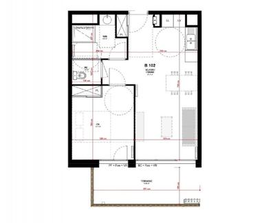 Appartement - 46 m² - 2 pièces