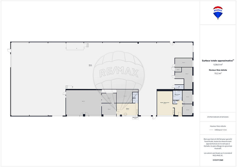 Local commercial - 1 260 m² - 10 pièces
