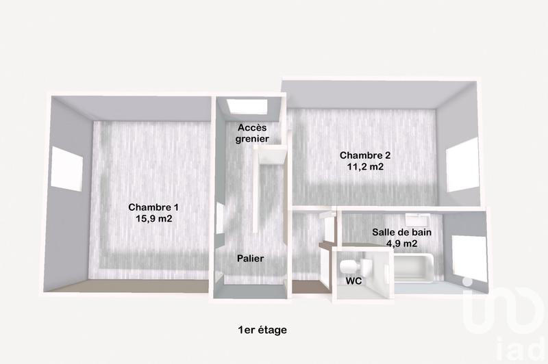 Maison de village - 80 m² - 3 pièces