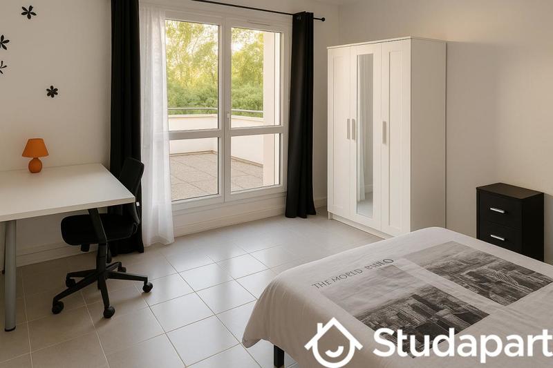 Chambre - 12 m² - 1 pièce