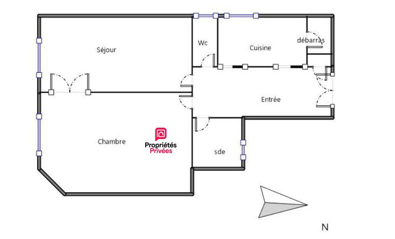 Appartement - 56 m² - 2 pièces