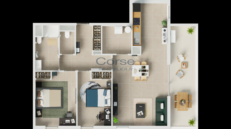 Appartement - 79 m² - 3 pièces