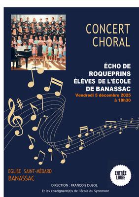 Concert de &quot;L'Écho de Roqueprins&quot; et des Élèves de l'École