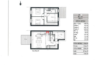 Maison traditionnelle - 81 m² - 4 pièces