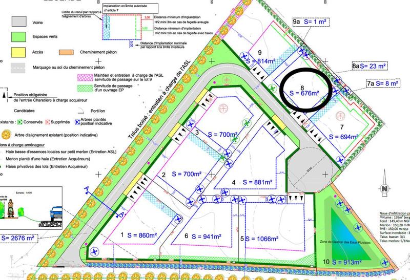 Terrain constructible - 676 m²