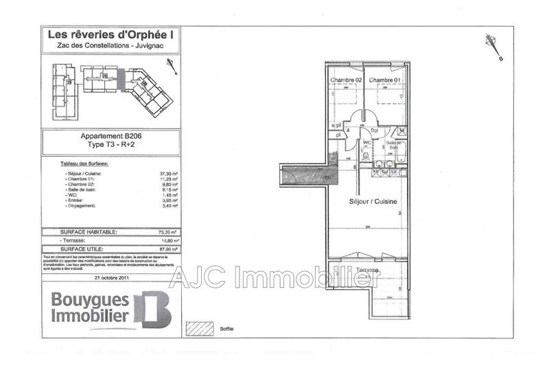 Appartement - 73 m² - 3 pièces