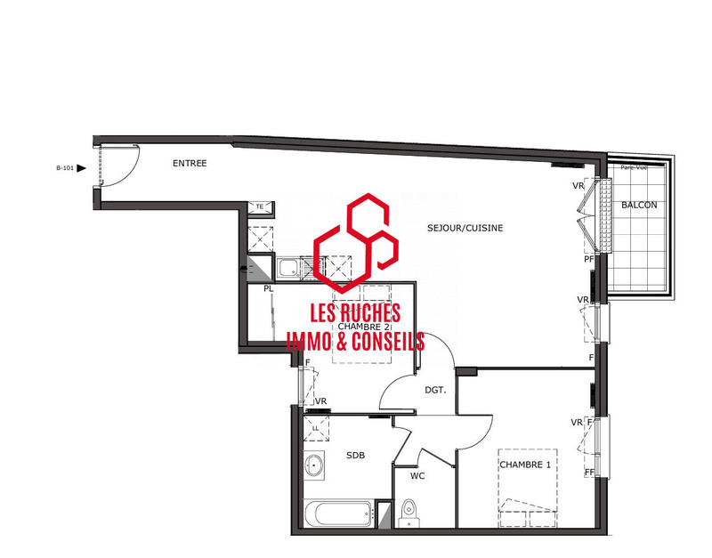 Appartement - 73 m² - 3 pièces