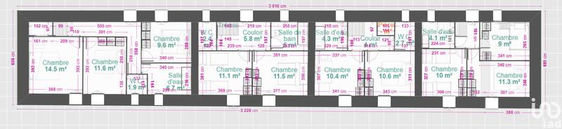 Maison - 190 m² - 2 pièces