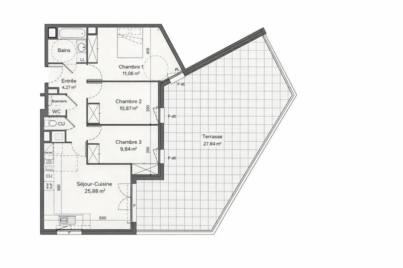 Appartement - 77 m² - 4 pièces