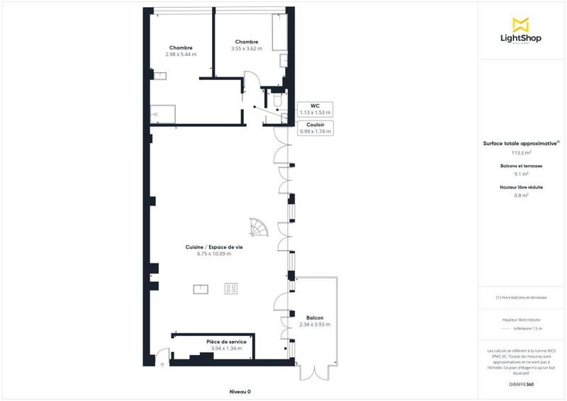 Appartement - 122 m² - 4 pièces