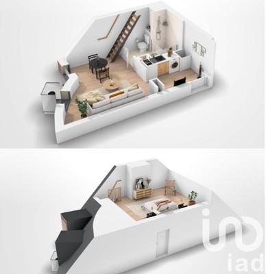 Duplex - 50 m² - 2 pièces