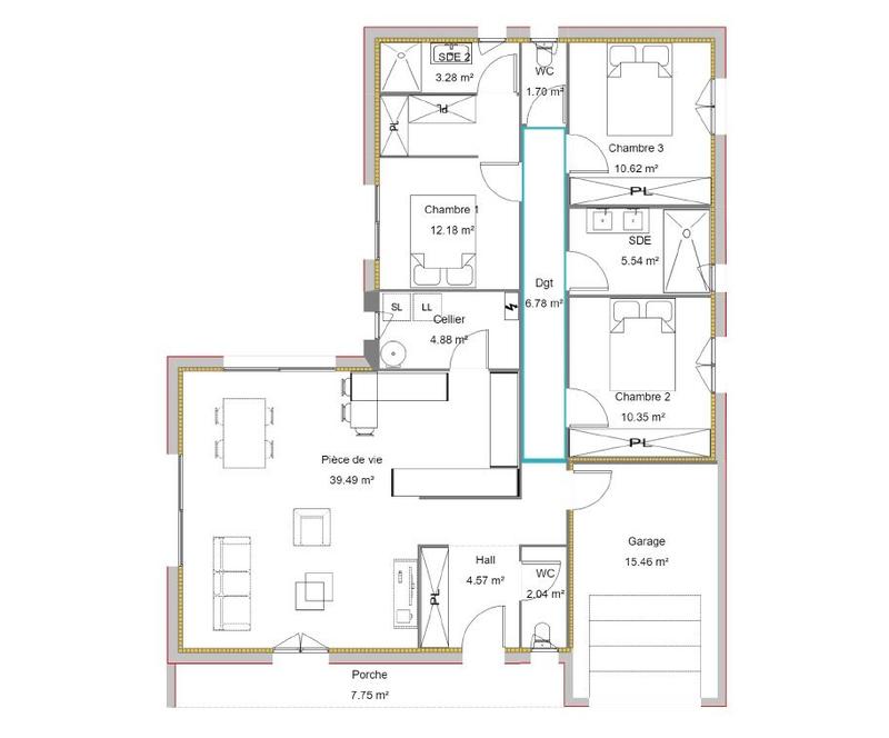 Maison - 100 m² - 4 pièces