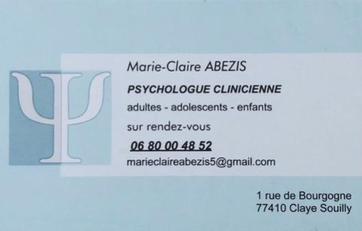 Psychologue - Marie Claire Abezis