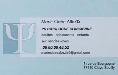 Psychologue - Marie Claire Abezis