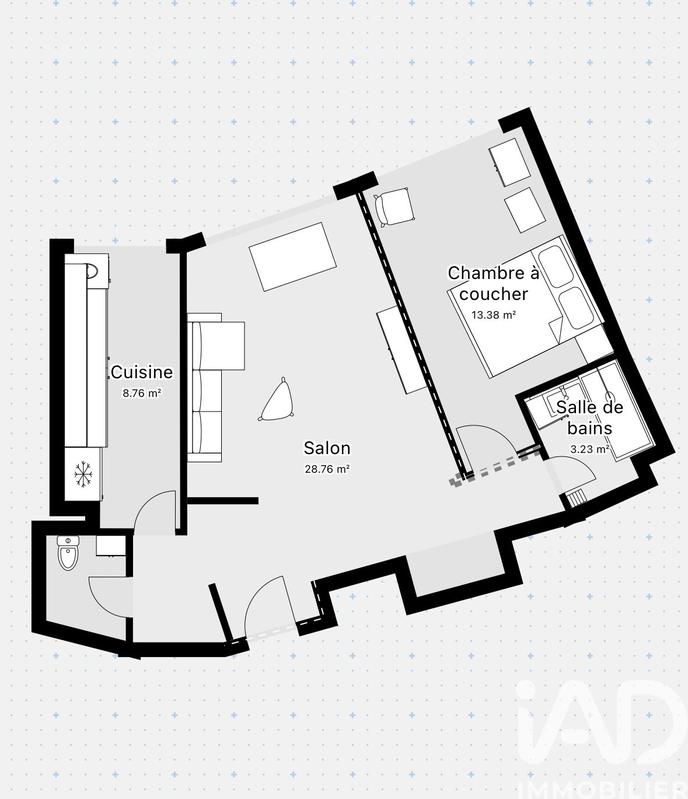 Appartement - 58 m² - 2 pièces