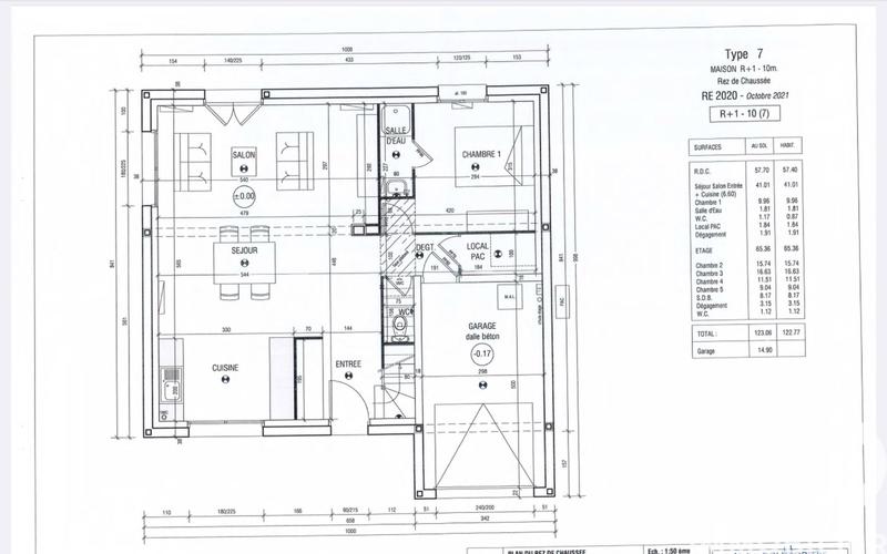 Maison - 123 m² - 7 pièces