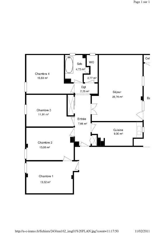 Appartement - 106 m² - 5 pièces
