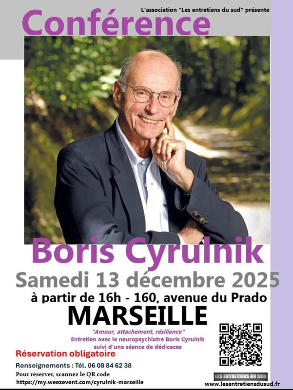 Conférence Boris Cyrulnik - Marseille - 13 décembre 2025