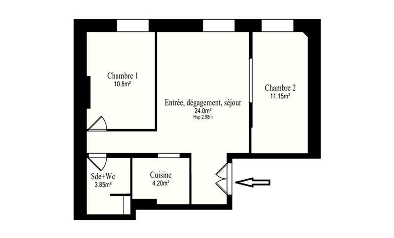 Appartement - 54 m² - 3 pièces