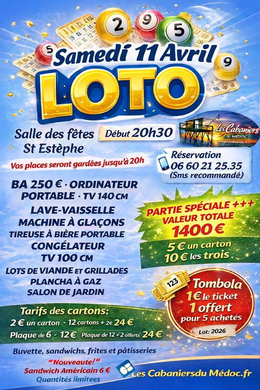 Les Lotos 2026 des Cabaniers du Médoc