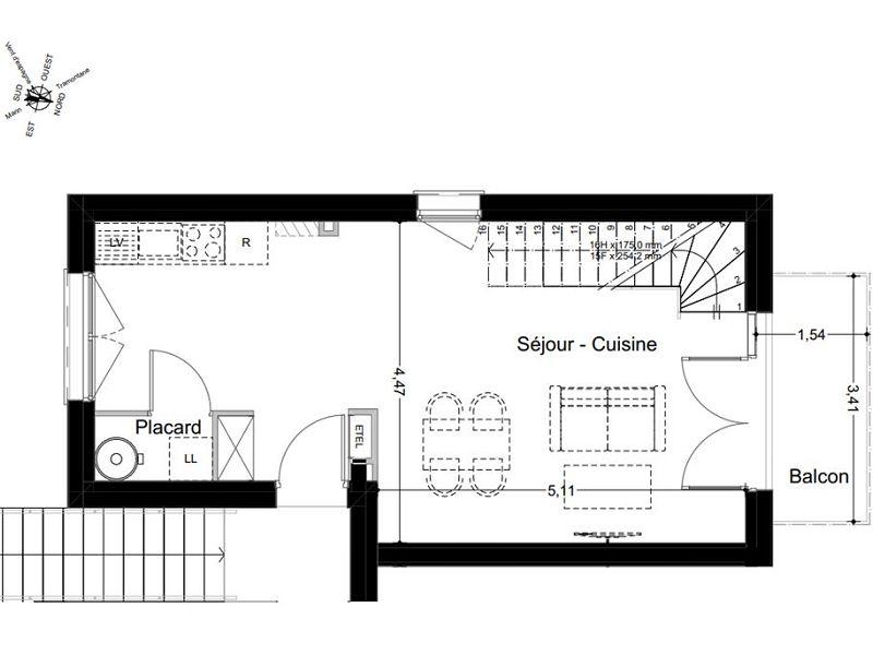 Maison - 69 m² - 3 pièces