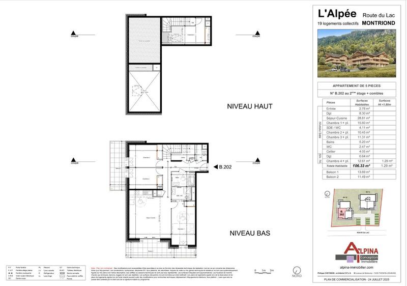 Appartement - 106 m² - 5 pièces