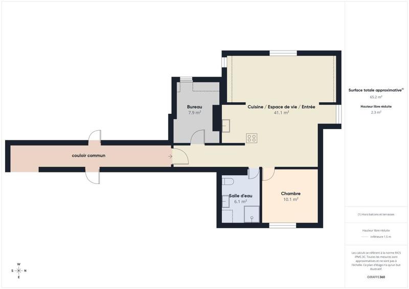 Appartement - 60 m² - 3 pièces