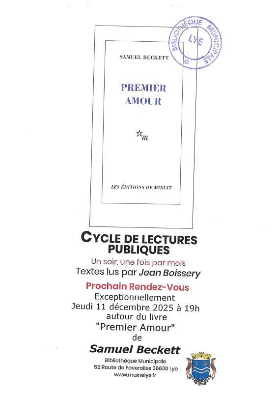 Cycle de lectures publiques