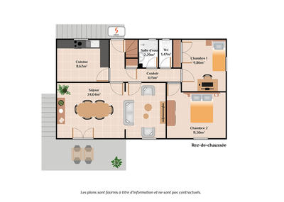 Maison - 91 m² - 5 pièces