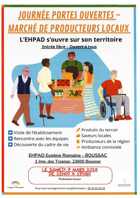 Journée portes ouvertes à l'Ehpad Eugène Romaine et marché de producteurs locaux
