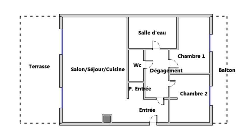 Appartement - 70 m² - 3 pièces