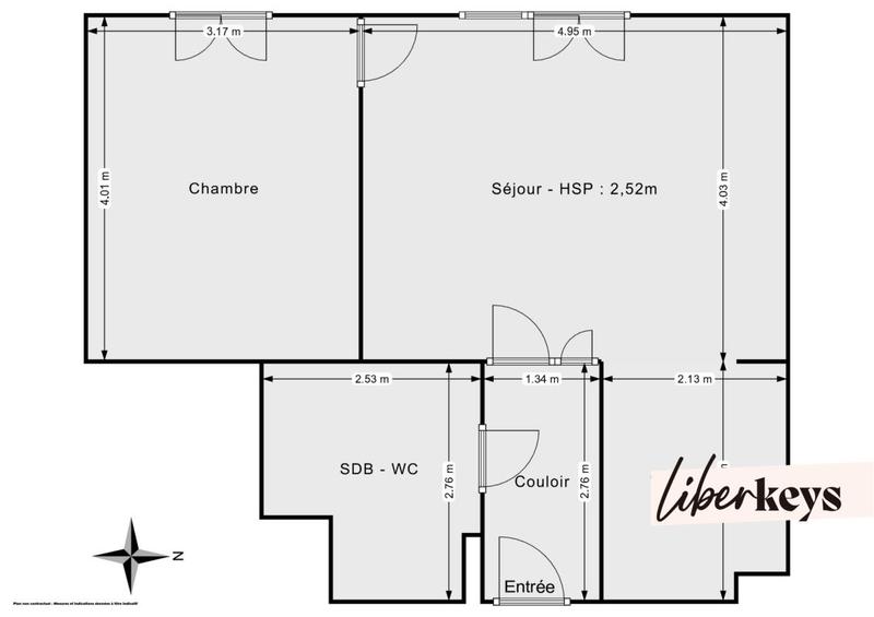 Appartement - 46 m² - 2 pièces