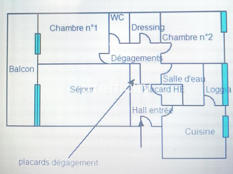 Appartement - 64 m² - 3 pièces