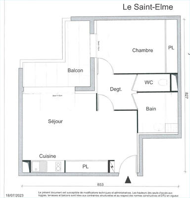 Appartement - 48 m² - 2 pièces