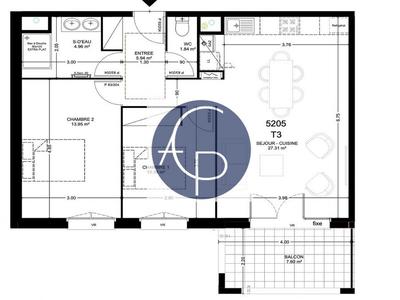 Appartement - 64 m² - 3 pièces