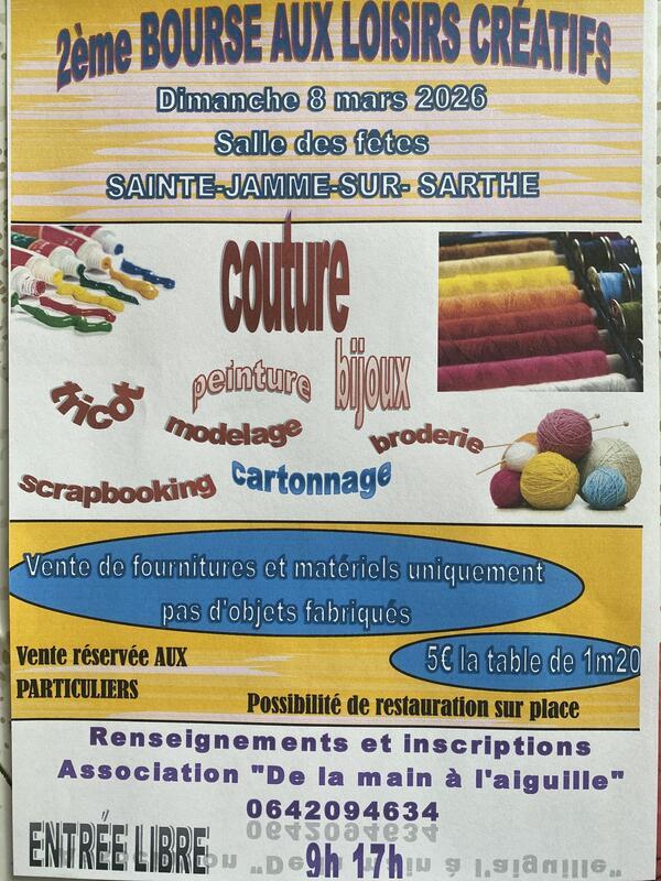 Deuxième bourse aux loisirs créatifs
