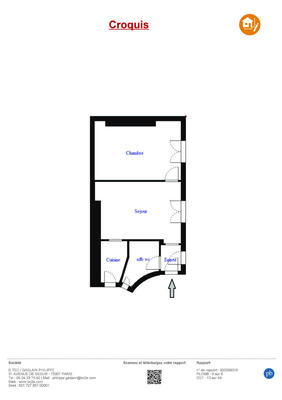 Appartement - 27 m² - 2 pièces