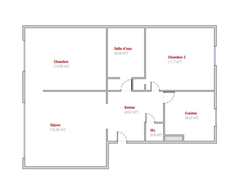 Appartement - 50 m² - 3 pièces
