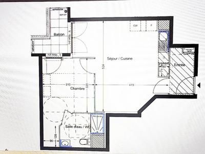 Appartement - 43 m² - 2 pièces