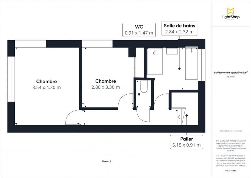 Appartement - 74 m² - 3 pièces