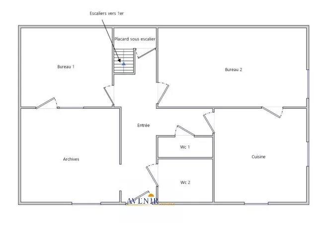 Bureau - 143 m² - 10 pièces