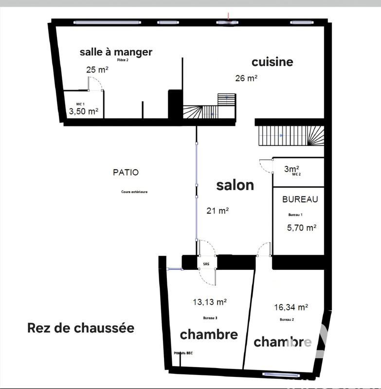 Maison de ville - 240 m² - 12 pièces