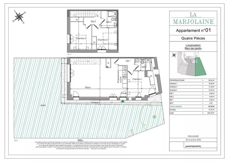 Appartement - 83 m² - 4 pièces
