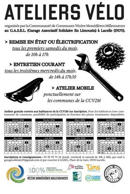 Ateliers Vélo à Lacelle avec la comcom V2m et Gasel