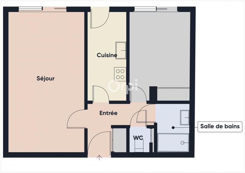 Appartement - 46 m² - 2 pièces