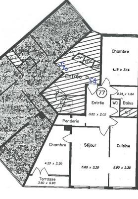Appartement - 65 m² - 3 pièces