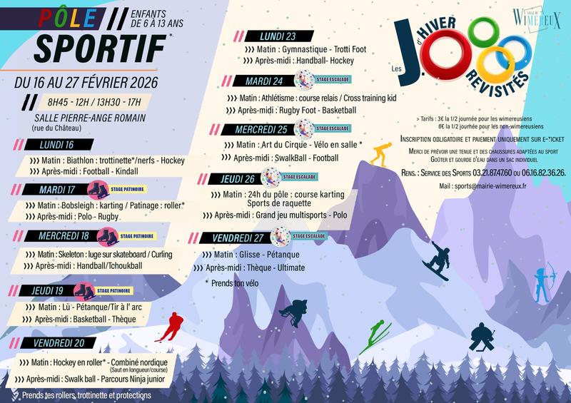 Pôle sportif  - Vacances d'hiver - les Jo d'hiver revisités